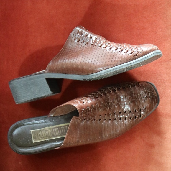 Woven Leather Mules - Picture 2 of 2